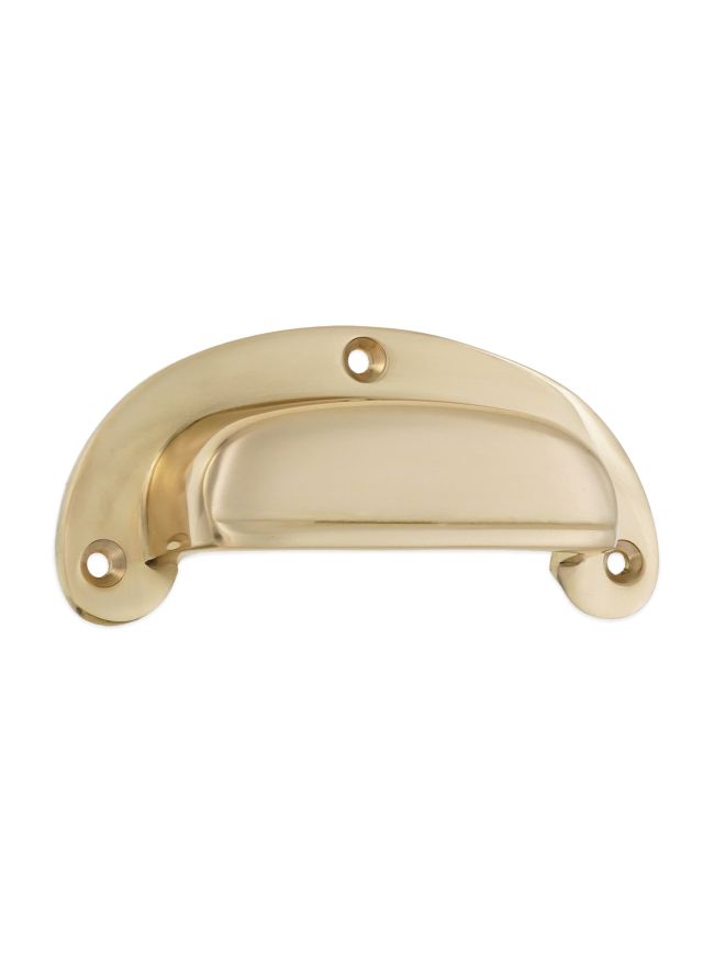 Traditional Cup Pull Polished Brass