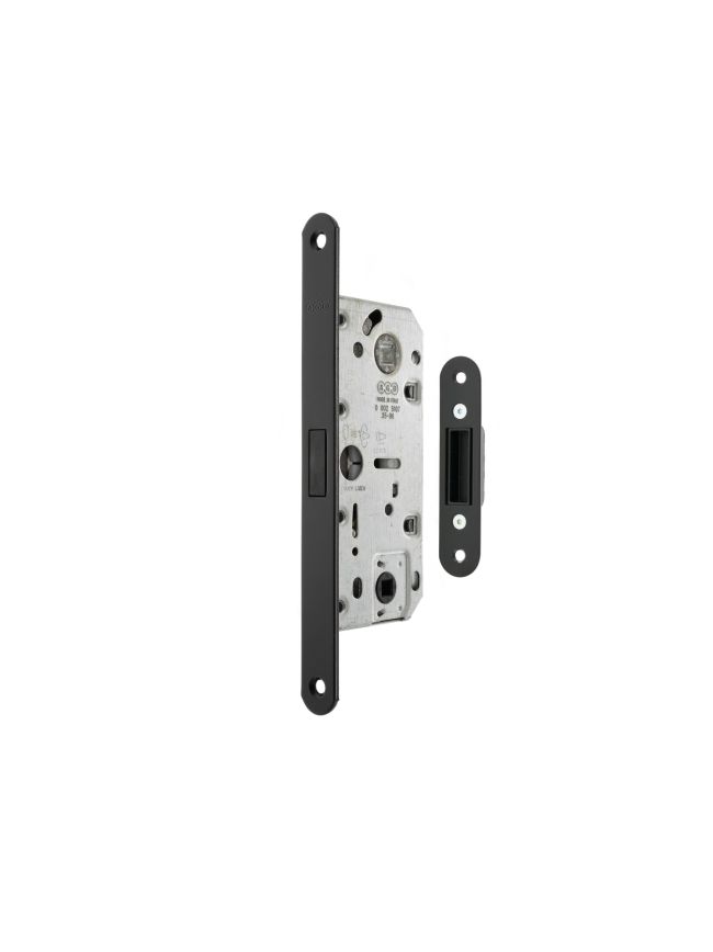 AGB Polaris 2XT Magnetic Bathroom Lock with adjustable strikeplate 35mm backset - Matt Black