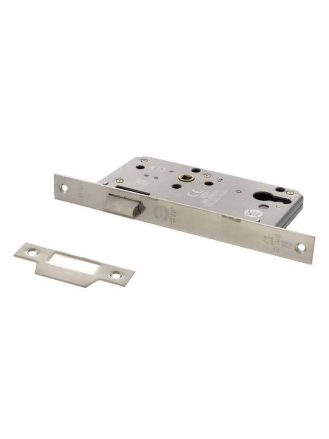 Atlantic DIN Latch 60mm backset - Polished Stainless Steel