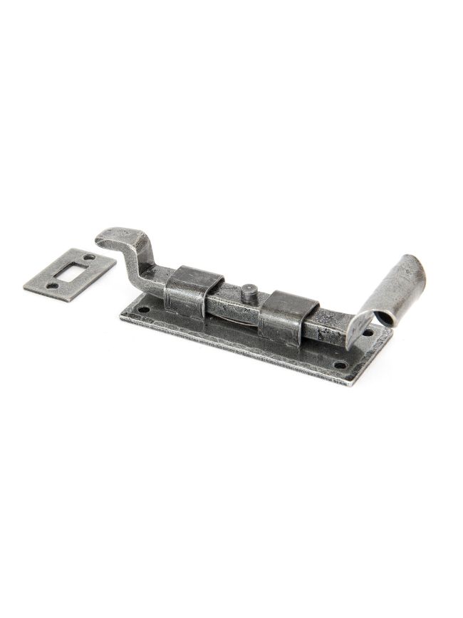 Pewter 4" Cranked Door Bolt