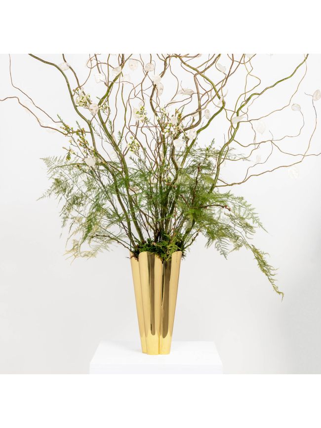 Smooth Brass Flora Vase