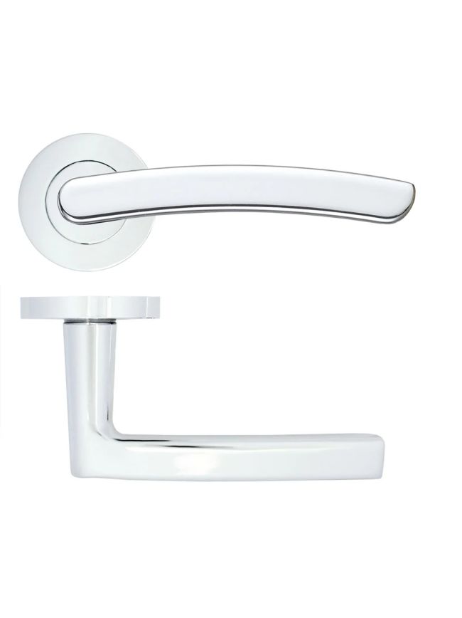 Zoo Hardware Santiago lever on rose - Polished Chrome