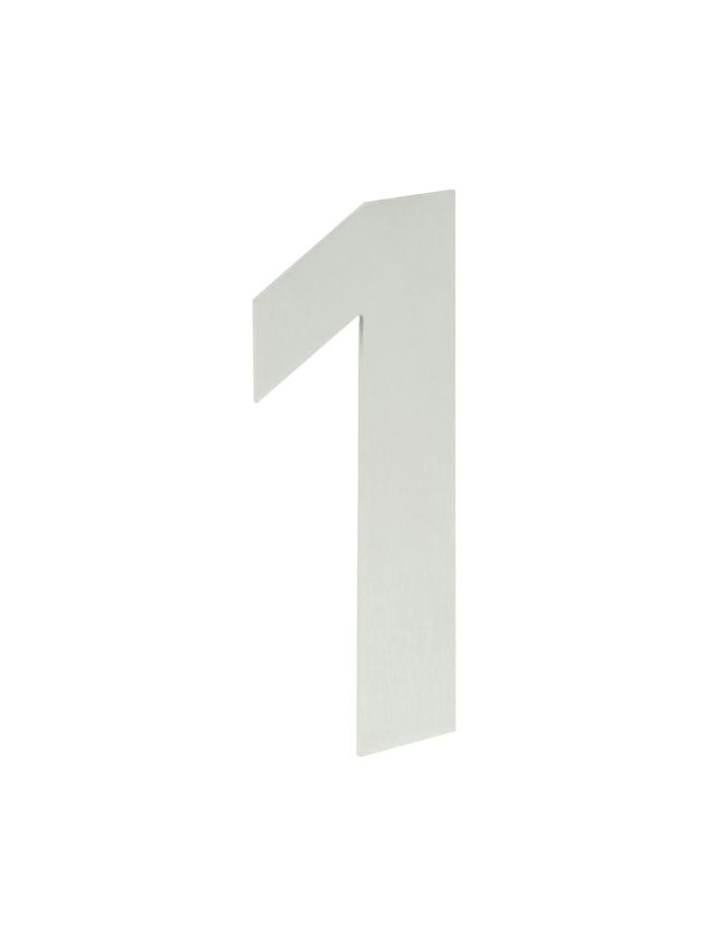 150mm Numerals SSS Finish 150mm Satin Stainless Steel No. 1 - By Frelan Hardware - JNSS-1