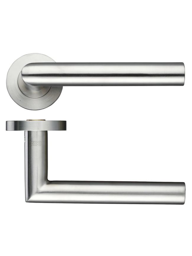 Zoo Hardware 19mm Mitred Lever - Screw On Rose - Satin Stainless