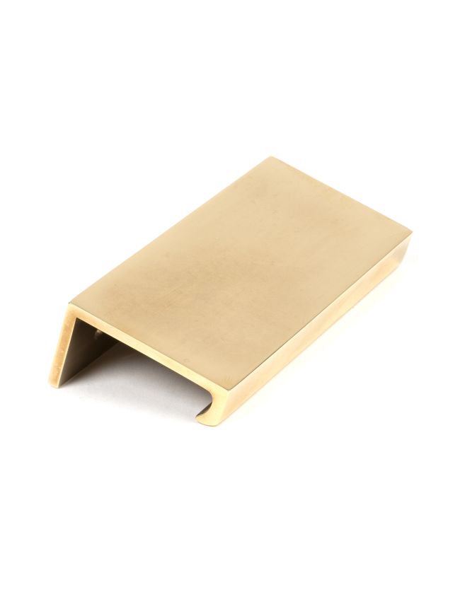 Aged Brass 100mm Plain Edge Pull