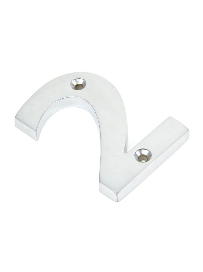 Satin Chrome Numeral 2
