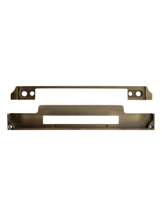 Atlantic DIN Rebate Kit for Euro Profile, Bathroom Lock, Latch, Euro Deadlock - Matt Antique Brass
