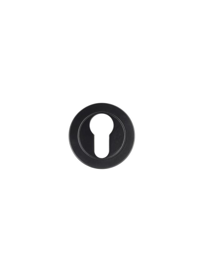 Zoo Hardware Euro profile round escutcheon - Black