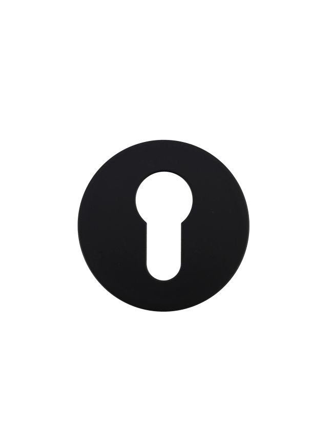 Zoo Hardware Euro Profile Escutcheon - Rosso Slim - 4mm - Black