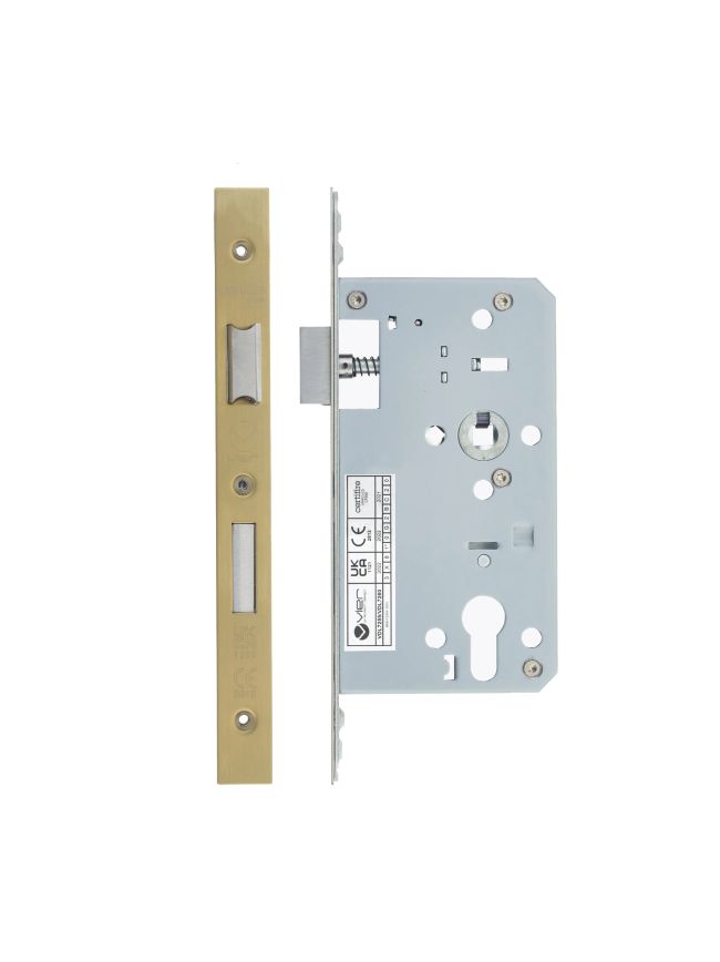 Zoo Hardware 2 Piece - DIN euro sashlock - 72mm c/c - backset 60mm - Brass