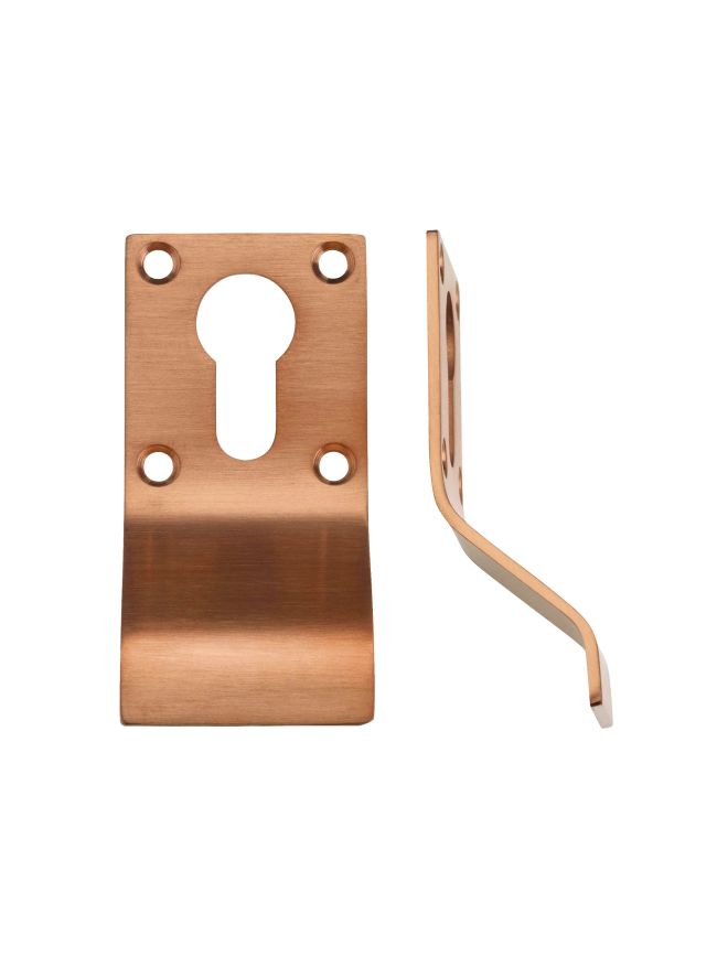 Zoo Hardware Cylinder Latch Pull - Euro Profile - 88mm x 43mm - Tuscan Rose Gold