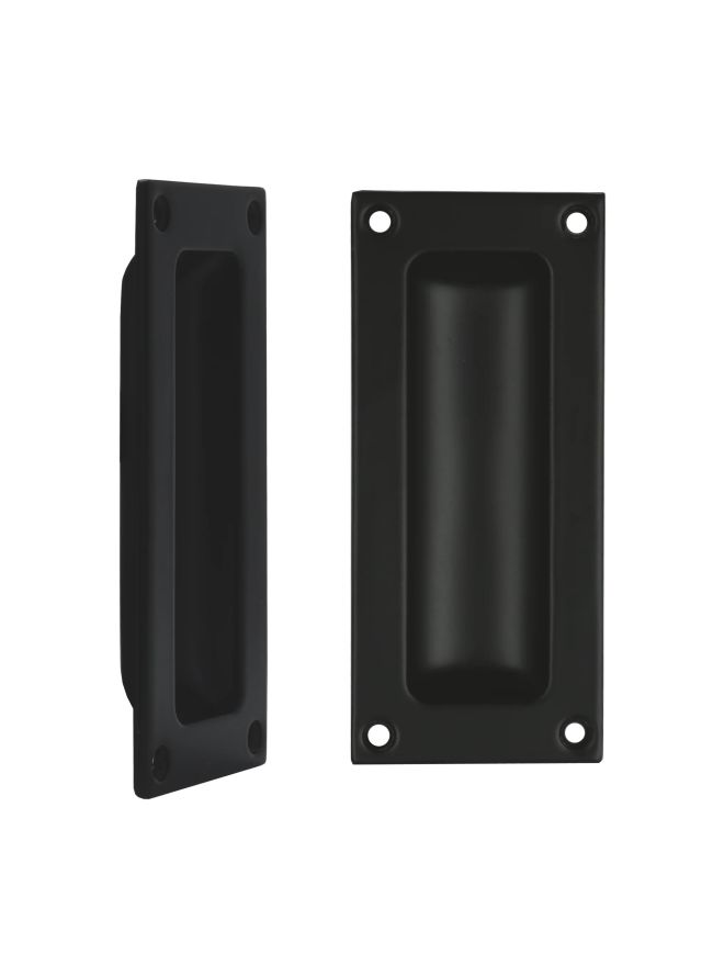 Zoo Hardware Flush Pull - 102 x 45mm 13mm Depth - Matt Black