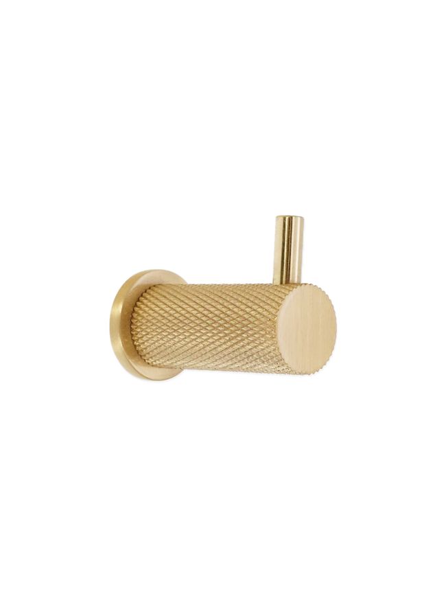 Jewel Knurlmond Coat Hook Satin Brass