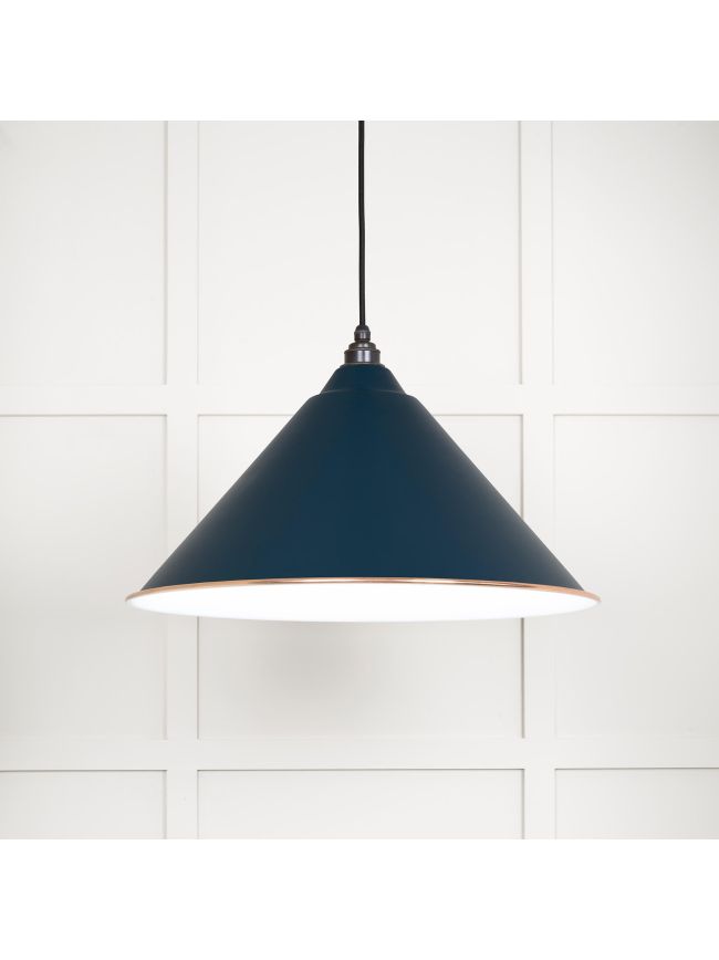 White Gloss Hockley Pendant in Dusk