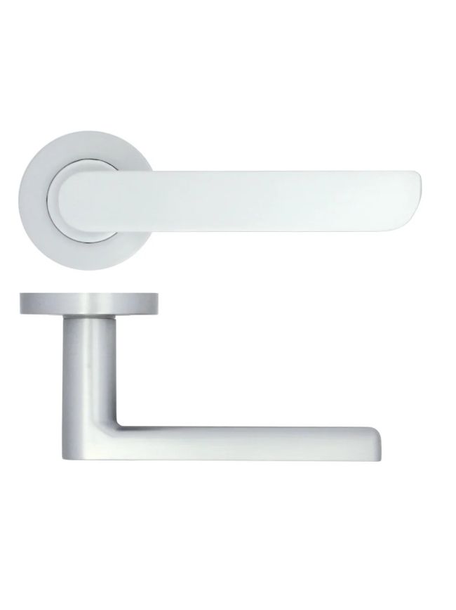 Zoo Hardware Valencia lever on rose - Satin Chrome