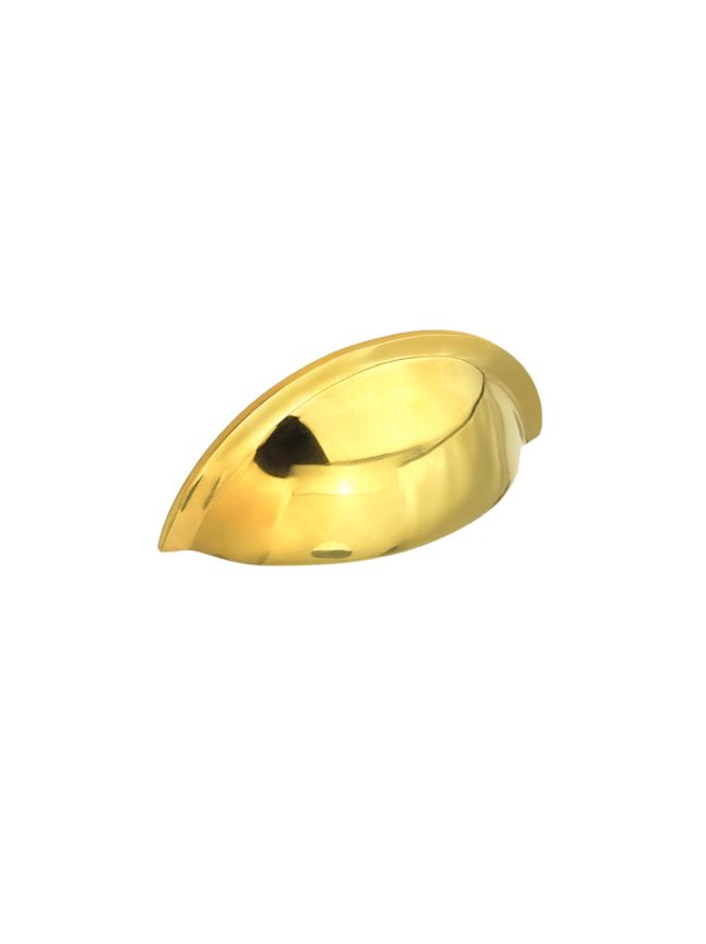 Slim Cup Handle Small Polished Brass Unlacquered