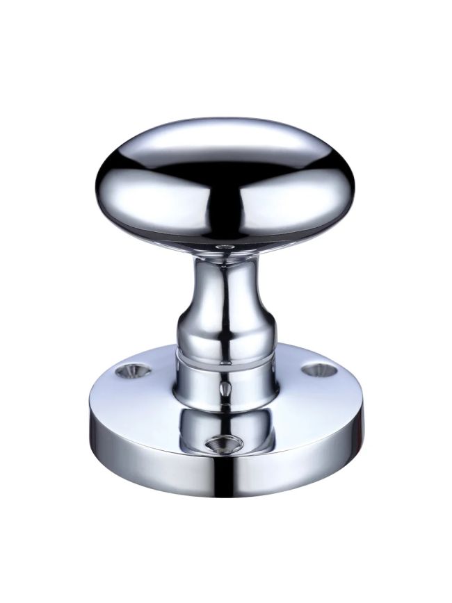 Zoo Hardware Zoo Oval Mortice Knob 60.5mm rose dia - Chrome