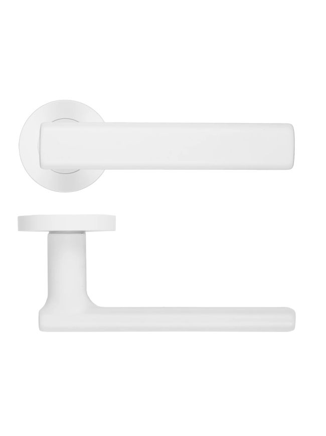 Zoo Hardware Frigo Lever On Round Rose - White