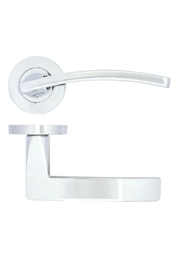 Zoo Hardware Toledo lever on rose - Polished Chrome