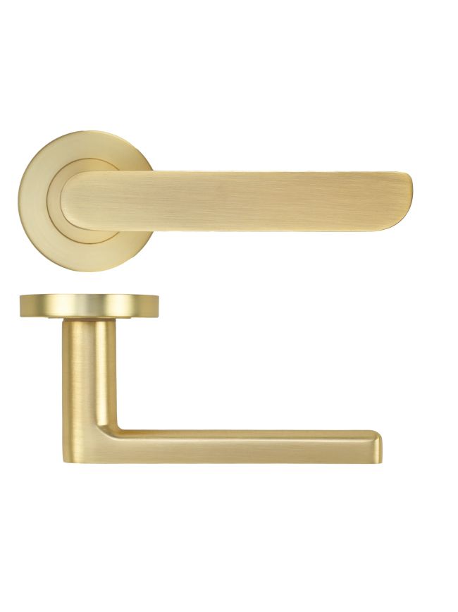 Zoo Hardware Valencia lever on rose - Satin Brass