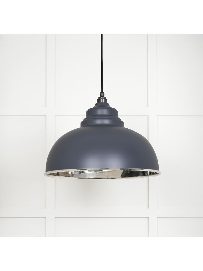 Smooth Nickel Harborne Pendant in Slate