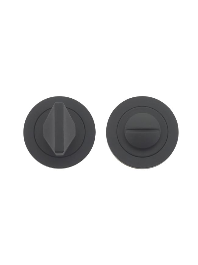 Zoo Hardware Turn & release on round rose - Oscuro Matt Black
