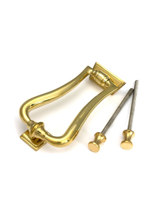 Polished Brass Slimline Art Deco Door Knocker