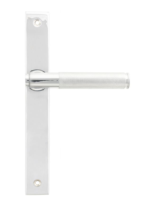 Polished Chrome Brompton Slimline Lever Espag. Latch Set