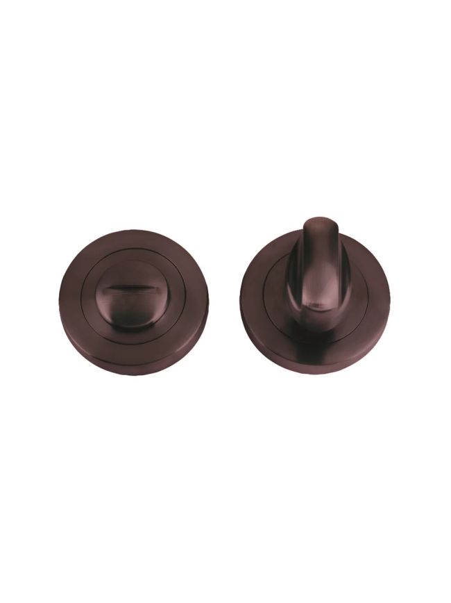 Zoo Hardware Turn & release on round rose - Etna Bronze