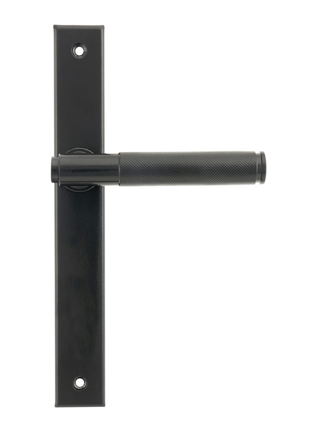Black Brompton Slimline Lever Espag. Latch Set