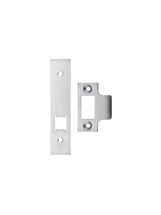 Zoo Hardware Spare Acc Pk for UK Horizontal Locks - *BLANK* - Contains Forend, Strike and Fixing Screws (Latch Version) - Satin