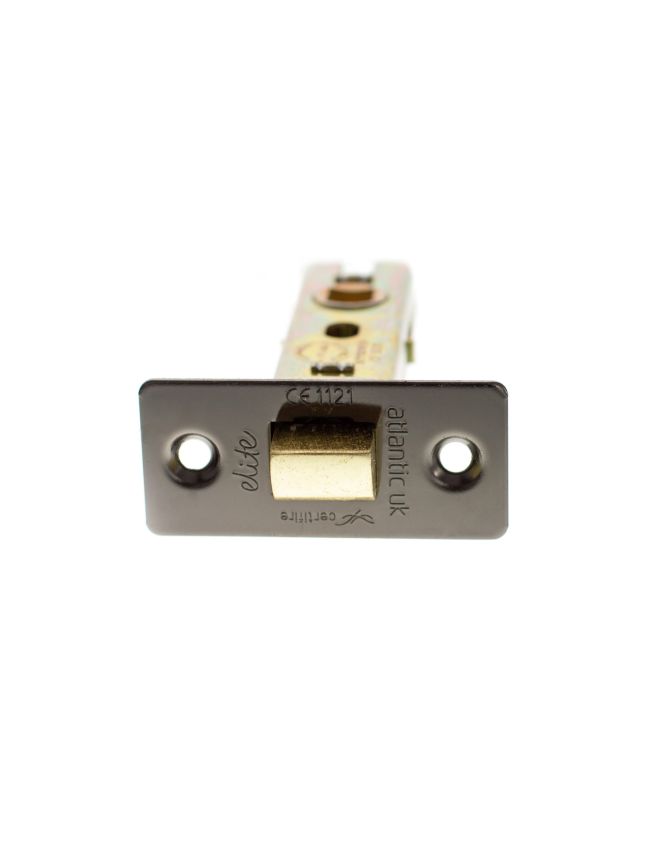 Atlantic Fire-Rated CE Marked Bolt Through Tubular Latch 3" - Black Nickel