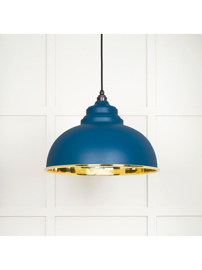 Smooth Brass Harborne Pendant in Upstream