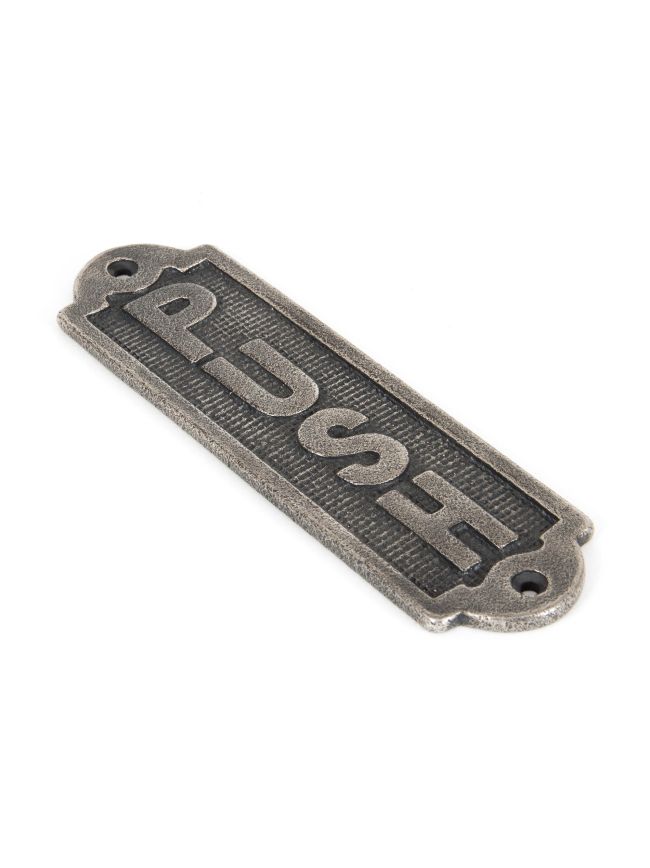 Antique Pewter Push Sign