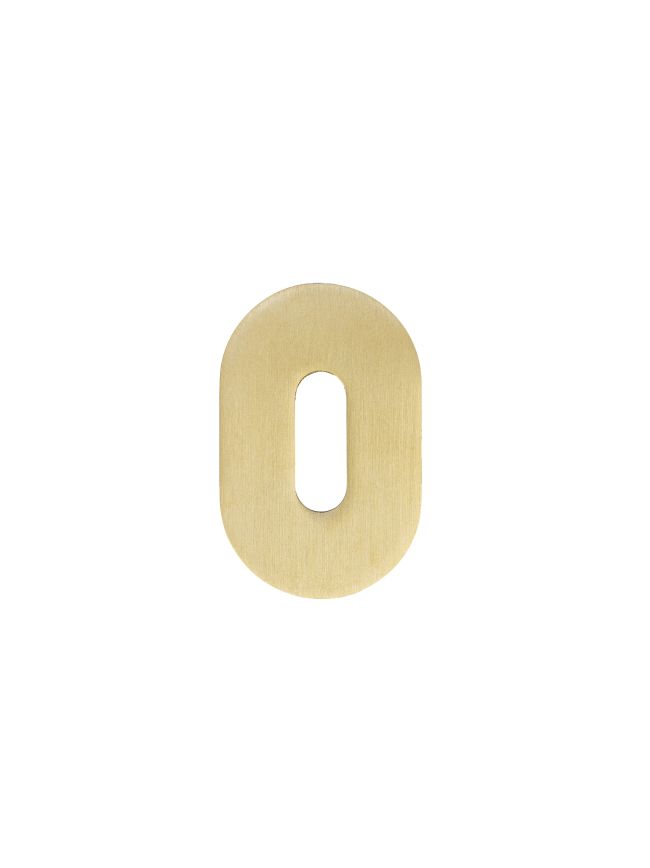 Zoo Hardware Standard Profile Escutcheon - Rosso Mini - 50 x 32 x 3 - PVD Satin Brass