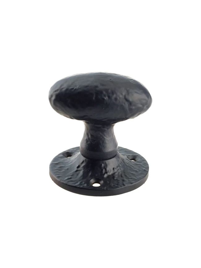 Zoo Hardware Oval Mortice Knob - 2.5" - Un-Sprung - Black