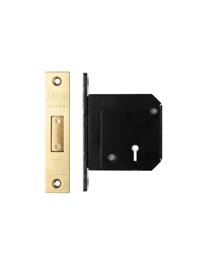 Zoo Hardware British Standard 5 Lever Deadlock - 80mm c/w Esc - Chubb Retro Fit 3G114