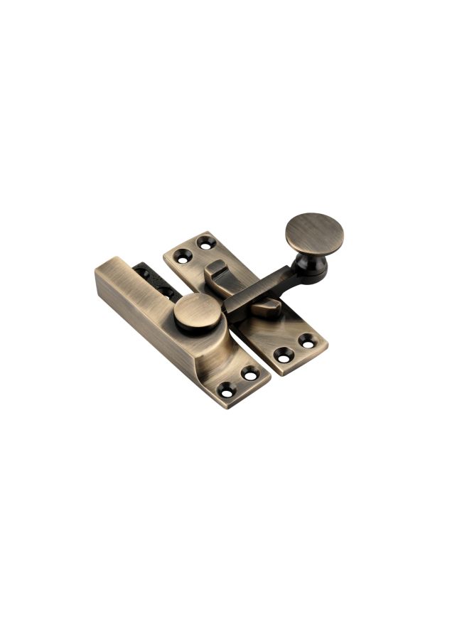 Quadrant Sliding Arm Fastener Antique Brass