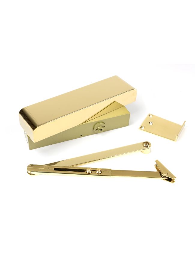 Polished Brass Size 2-5 Door Closer & Cover