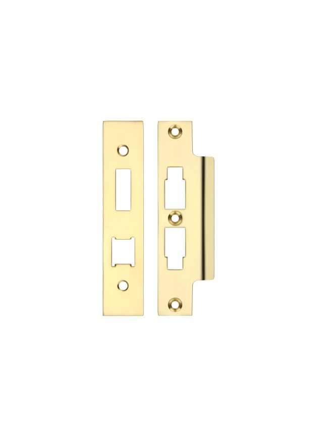 Zoo Hardware Spare Acc Pk for UK Horizontal 3L Locks - *BLANK* - Contains Forend, Strike and Fixing Screws (Lock Version) - Brass