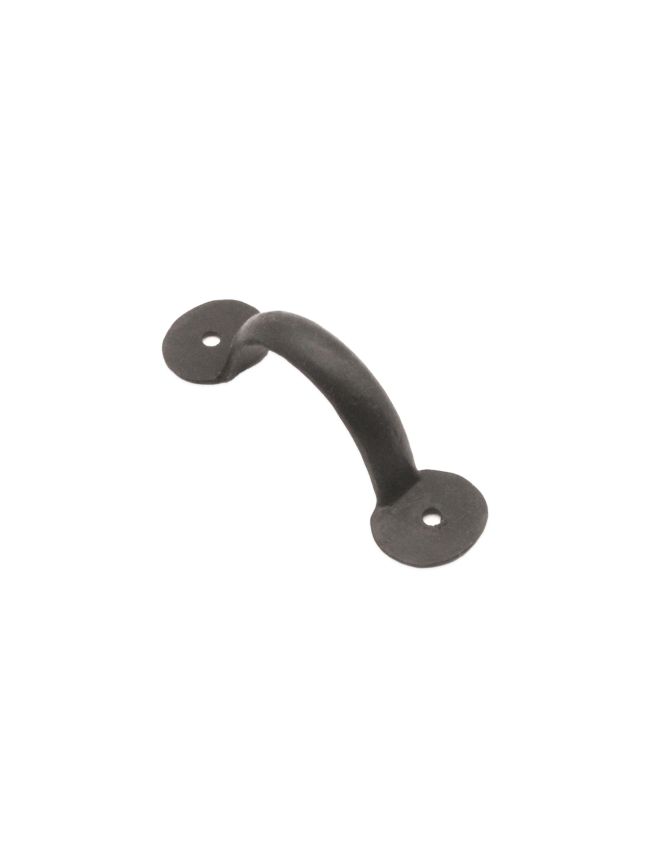 Iron Door Handle Penny End 4" - 100mm Beeswax