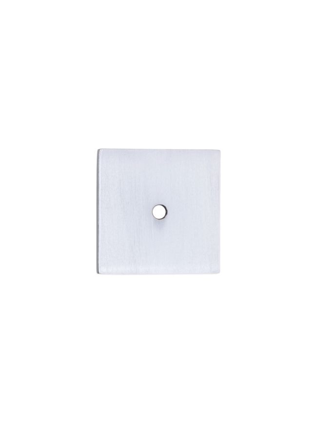 Square Backplate for Cupboard Knobs Satin Chrome