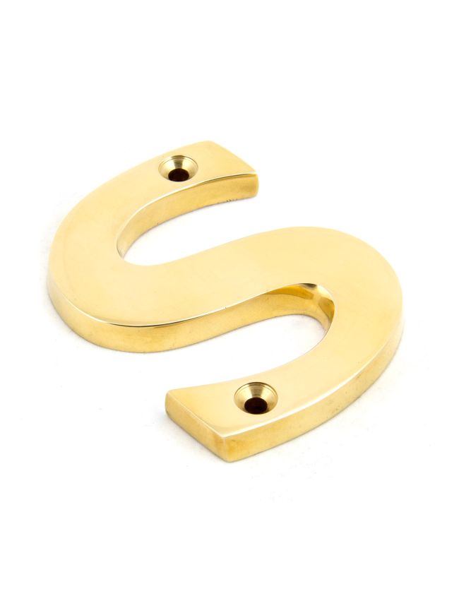 Polished Brass Letter S