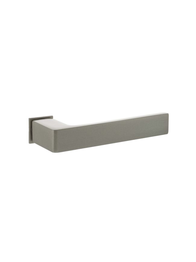 Forme Asti Lever Door Handle on Concealed Square Rose - Satin Nickel (Pair)