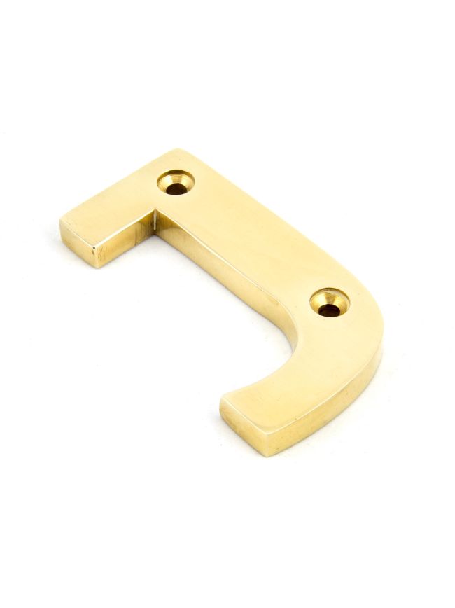 Polished Brass Letter J