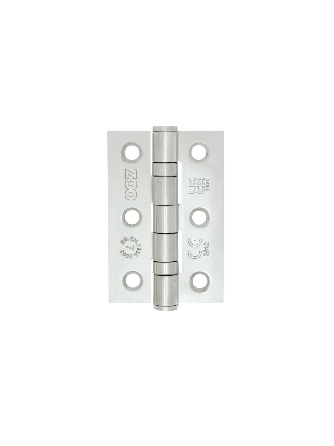 Zoo Hardware Stainless Steel Door Hinge UKCA/CE - Polished Stainless