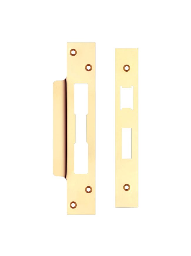 Zoo Hardware Spare Acc Pk for UK Sash Locks - *BLANK* - contains Forend, Strike and Fixing Screws - Brass
