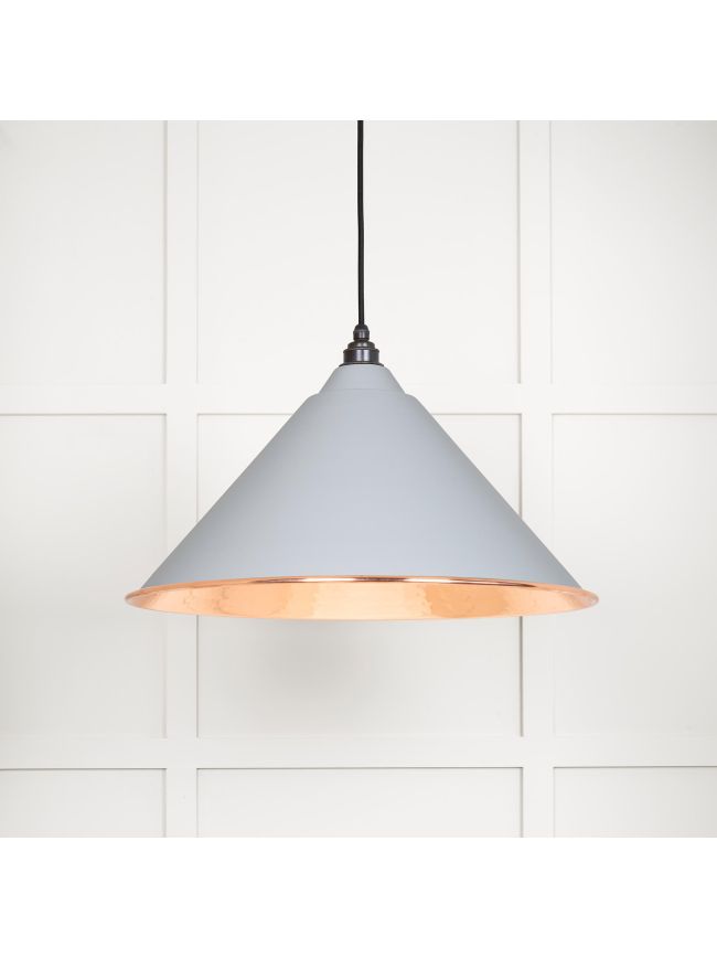 Hammered Copper Hockley Pendant in Birch