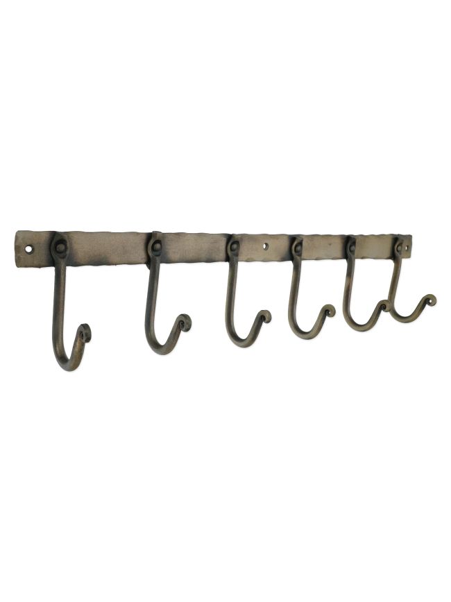 Iron Coat Hook Plain 6 leg - Antique