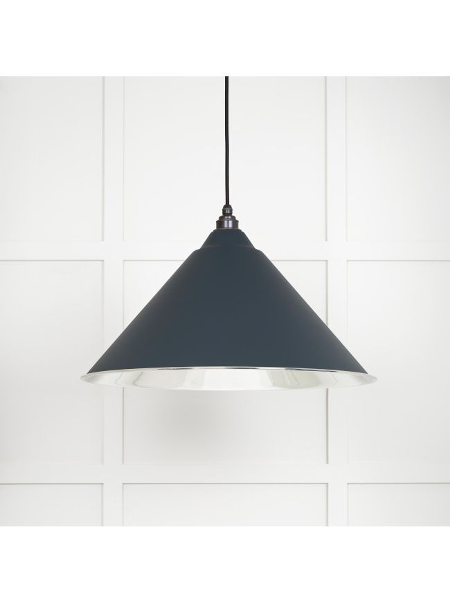 Smooth Nickel Hockley Pendant in Soot